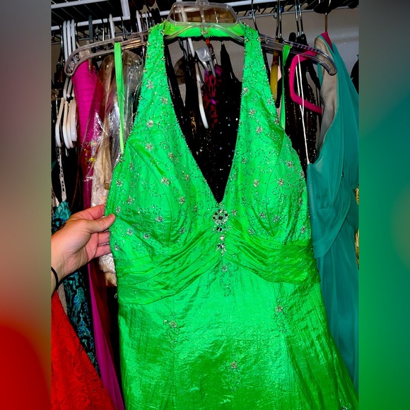 Mori Lee beaded rhinestone ballgown 13/14 - Picture 3 of 3